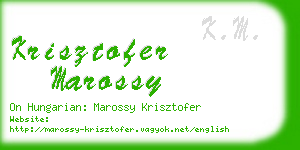 krisztofer marossy business card